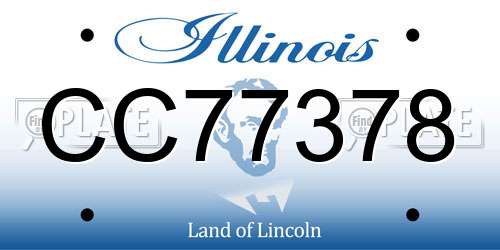 CC77378 Illinois License Plate