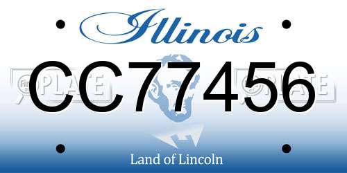 CC77456 Illinois License Plate