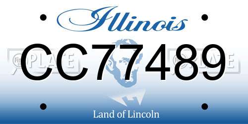 CC77489 Illinois License Plate