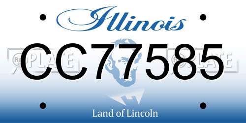 CC77585 Illinois License Plate