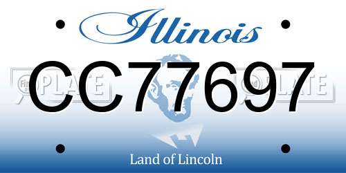 CC77697 Illinois License Plate
