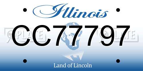 CC77797 Illinois License Plate