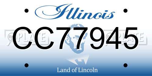 CC77945 Illinois License Plate