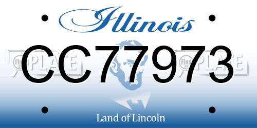 CC77973 Illinois License Plate