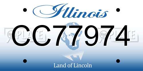 CC77974 Illinois License Plate
