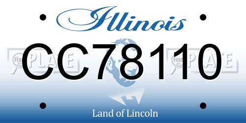 CC78110 Illinois License Plate