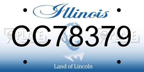 CC78379 Illinois License Plate