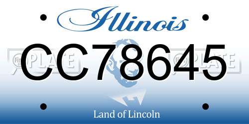 CC78645 Illinois License Plate