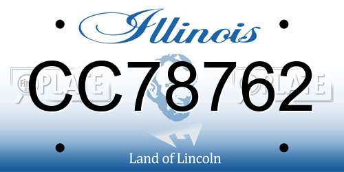 CC78762 Illinois License Plate