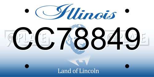 CC78849 Illinois License Plate