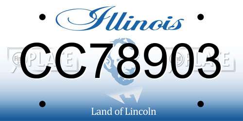 CC78903 Illinois License Plate