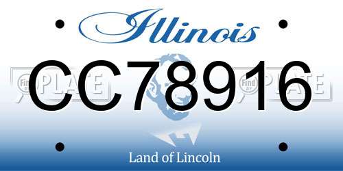 CC78916 Illinois License Plate