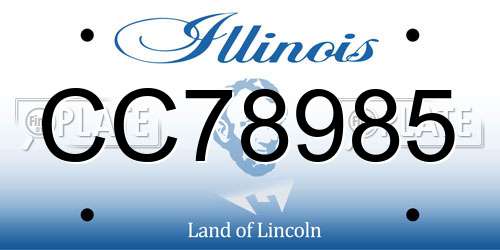 CC78985 Illinois License Plate