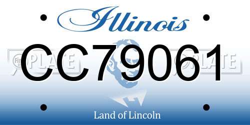 CC79061 Illinois License Plate