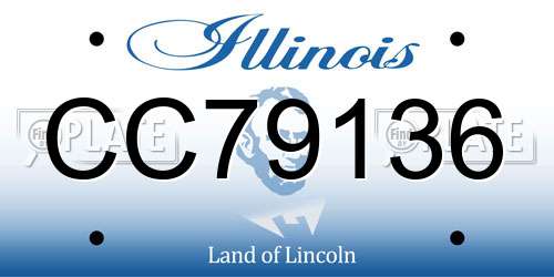 CC79136 Illinois License Plate