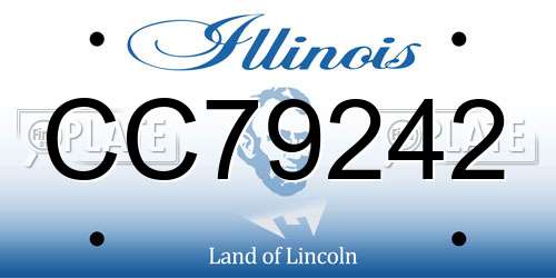 CC79242 Illinois License Plate