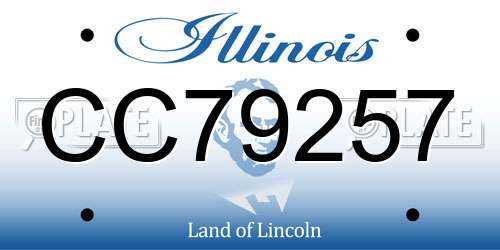 CC79257 Illinois License Plate
