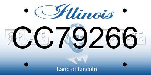 CC79266 Illinois License Plate