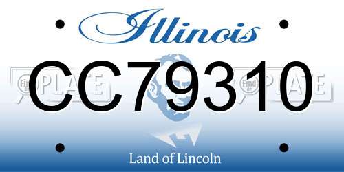 CC79310 Illinois License Plate