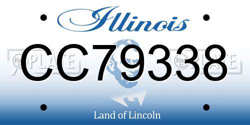 CC79338 Illinois License Plate