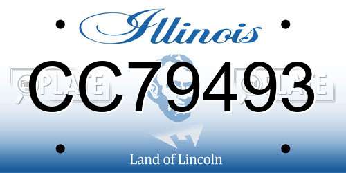 CC79493 Illinois License Plate