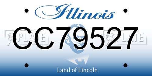 CC79527 Illinois License Plate
