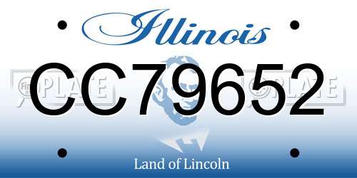 CC79652 Illinois License Plate