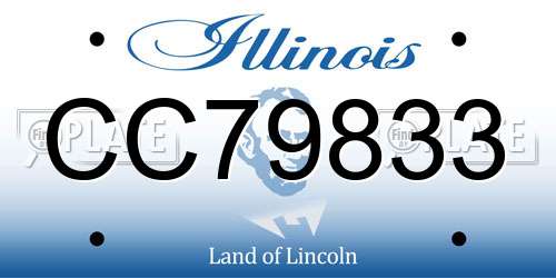 CC79833 Illinois License Plate