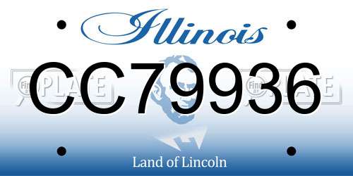 CC79936 Illinois License Plate