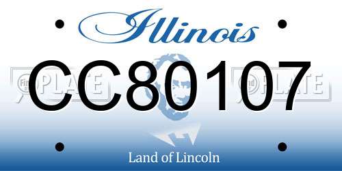 CC80107 Illinois License Plate