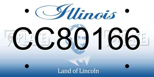 CC80166 Illinois License Plate