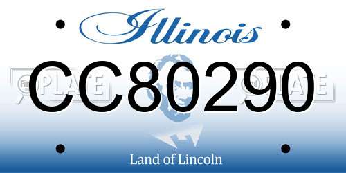 CC80290 Illinois License Plate