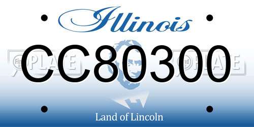 CC80300 Illinois License Plate