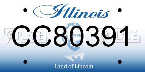 CC80391 Illinois License Plate