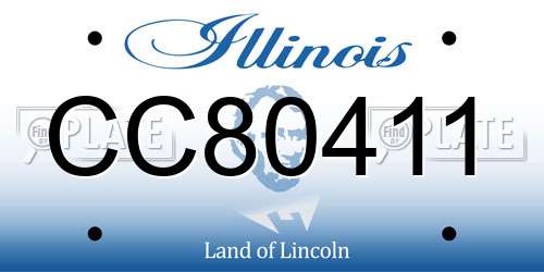CC80411 Illinois License Plate