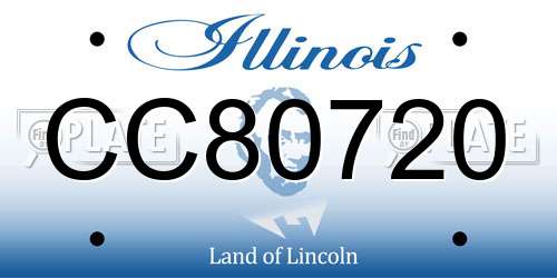 CC80720 Illinois License Plate