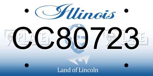 CC80723 Illinois License Plate