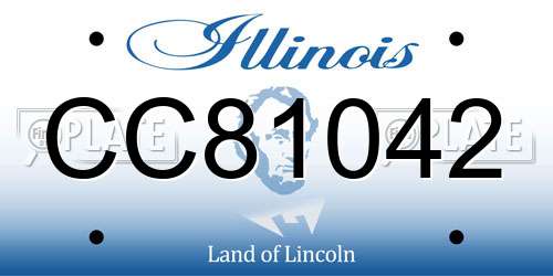 CC81042 Illinois License Plate