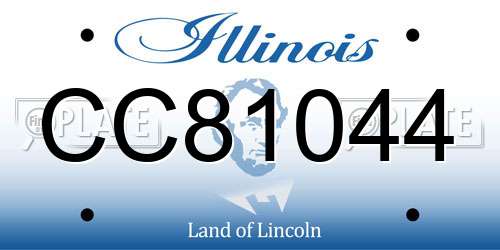 CC81044 Illinois License Plate