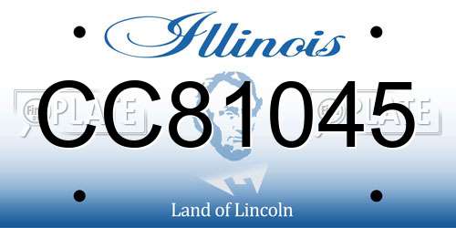 CC81045 Illinois License Plate