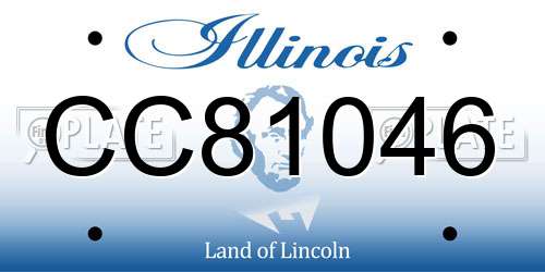 CC81046 Illinois License Plate