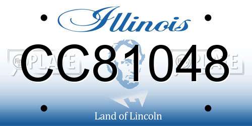 CC81048 Illinois License Plate