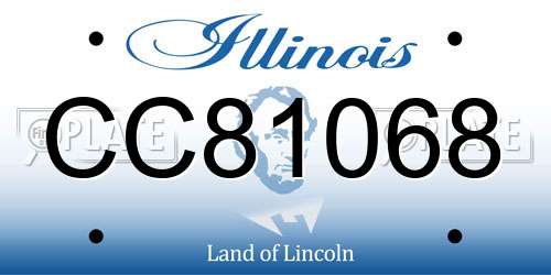 CC81068 Illinois License Plate