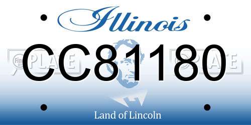 CC81180 Illinois License Plate