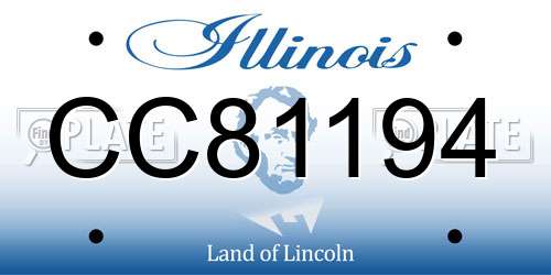 CC81194 Illinois License Plate