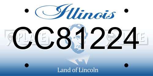 CC81224 Illinois License Plate
