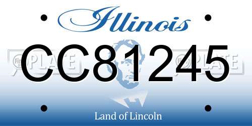 CC81245 Illinois License Plate