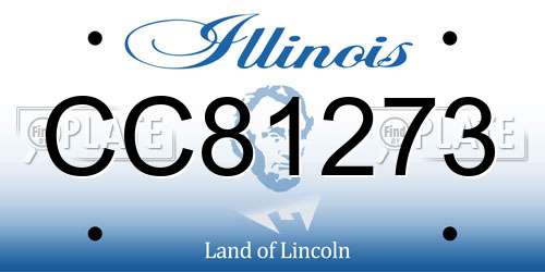 CC81273 Illinois License Plate