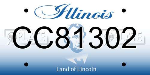 CC81302 Illinois License Plate