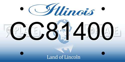 CC81400 Illinois License Plate